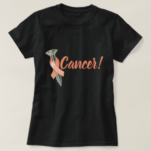 Camiseta Cinta uterina del melocotón del cáncer del