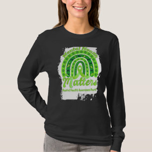 Camiseta Cinta verde arcoiris Mes de Concienciación sobre S