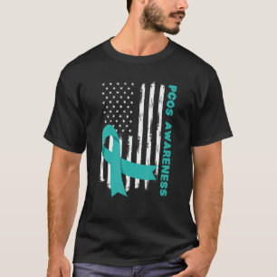 Camiseta Cinta verde azulada Bandera Americana Mes de Conci