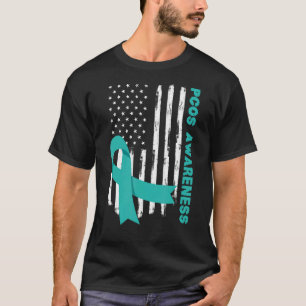 Camiseta Cinta verde azulada Bandera Americana Mes de Conci