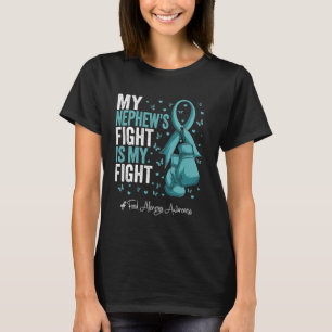 Camiseta Cinta verde azulada: Conciencia sobre las alergias