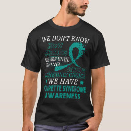 Camiseta Cinta verde azulada de la conciencia del cáncer