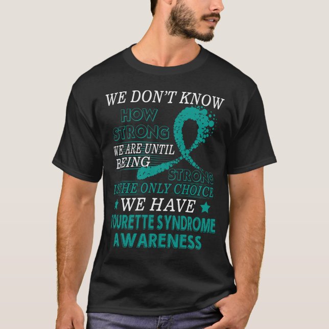 Camiseta Cinta verde azulada de la conciencia del cáncer (Anverso)