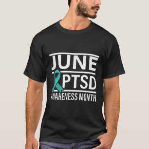 Camiseta Cinta verde azulada Junio Mes De Conciencia Del Pt