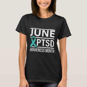 Camiseta Cinta verde azulada Junio Mes de Concienciación so