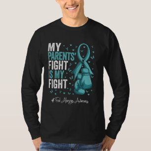 Camiseta Cinta verde azulada Padres Alergia alimentaria Con