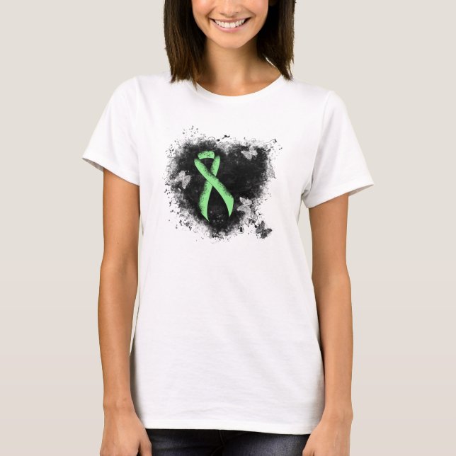 Camiseta Cinta Verde Claro Corazón Grunge (Anverso)