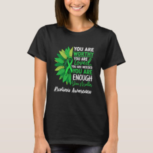 Camiseta Cinta Verde de Conciencia de Escoliosis Motivacion
