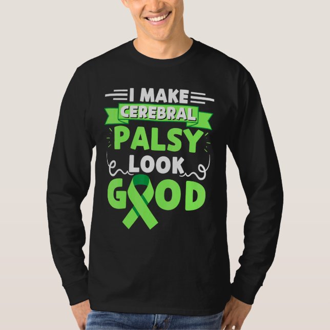 Camiseta Cinta Verde de Concientización sobre Parálisis Cer (Anverso)
