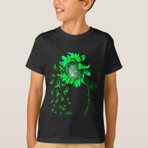 Camiseta Cinta Verde de Girasol de Conciencia de Enanismo M