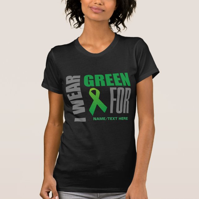 Camiseta Cinta verde de la conciencia del desgaste del (Anverso)