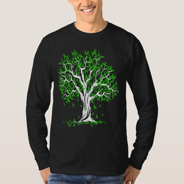 Camiseta Cinta Verde De La Vida De Las Mujeres Árbol De La  (Anverso)