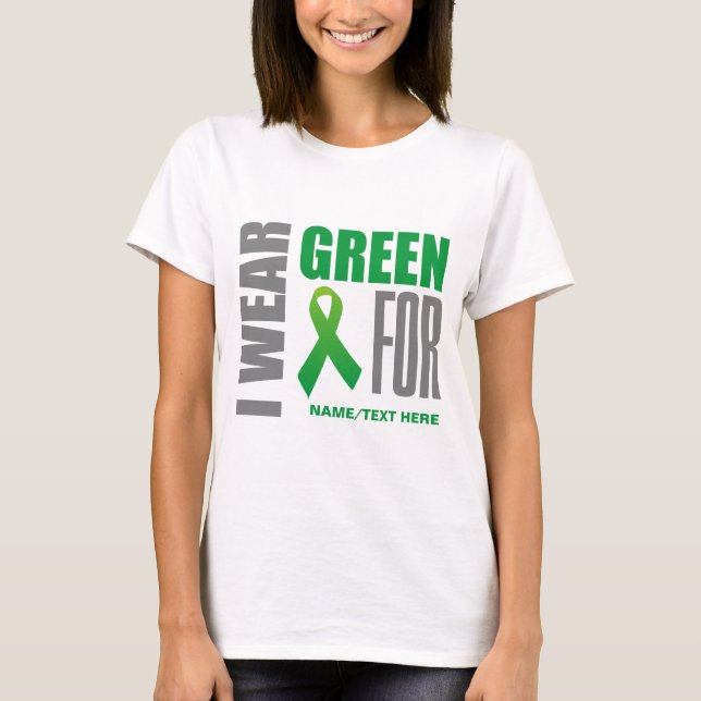 Camiseta Cinta verde de sensibilización (Anverso)