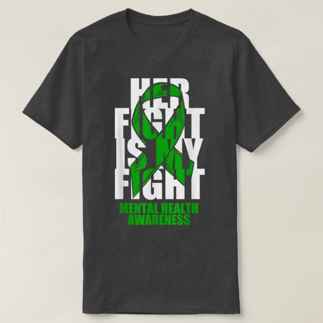 Camiseta Cinta verde de su hilo para el mes de la concienci (Diseño del anverso)