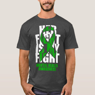 Camiseta Cinta verde de su hilo para el mes de la concienci