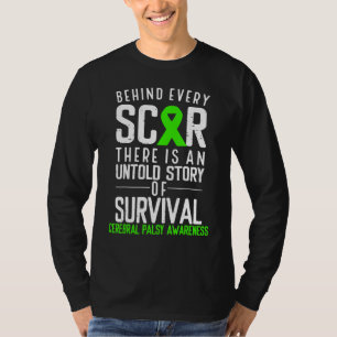 Camiseta Cinta Verde Detrás De Cada Aguerra De Parálisis Ce