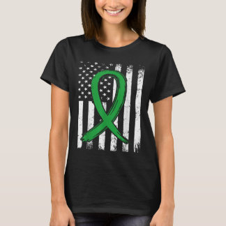 Camiseta Cinta Verde La Sensibilización Sobre La Salud Ment