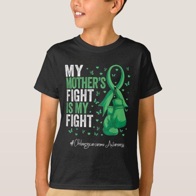 Camiseta Cinta Verde Madre Cholangiocarcinoma Conciencia (Anverso)