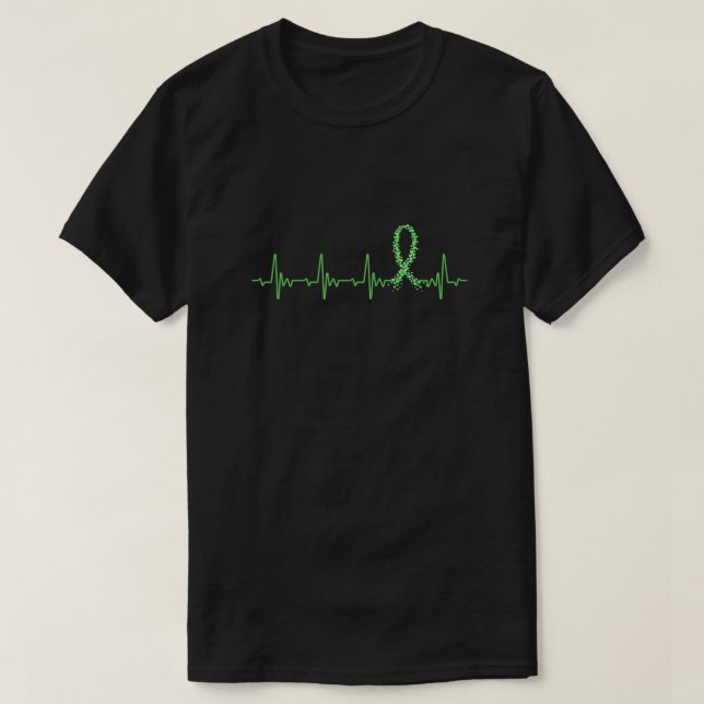 Camiseta Cinta verde para la sensibilización sobre el cánce (Diseño del anverso)