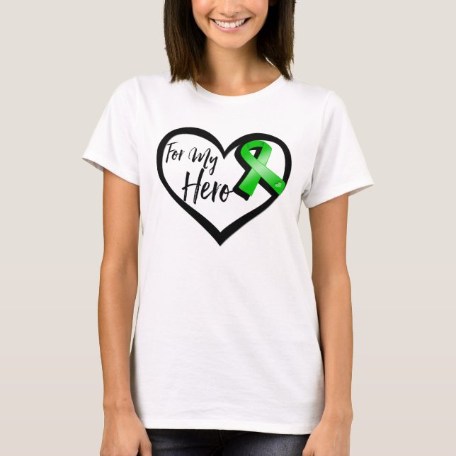 Camiseta Cinta verde para mi héroe (Anverso)