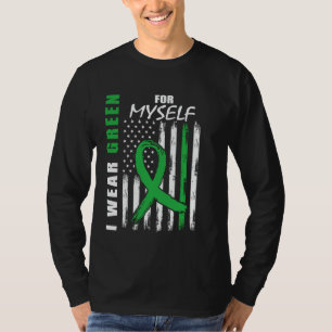 Camiseta Cinta Verde Para Mí Mismo Awarenes De Enfermedades