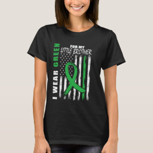 Camiseta Cinta Verde Pequeña Hermano Enfermedad Renal Aware