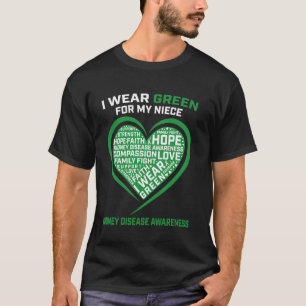 Camiseta Cinta Verde Sobrina Enfermedad Renal Conciencia Co