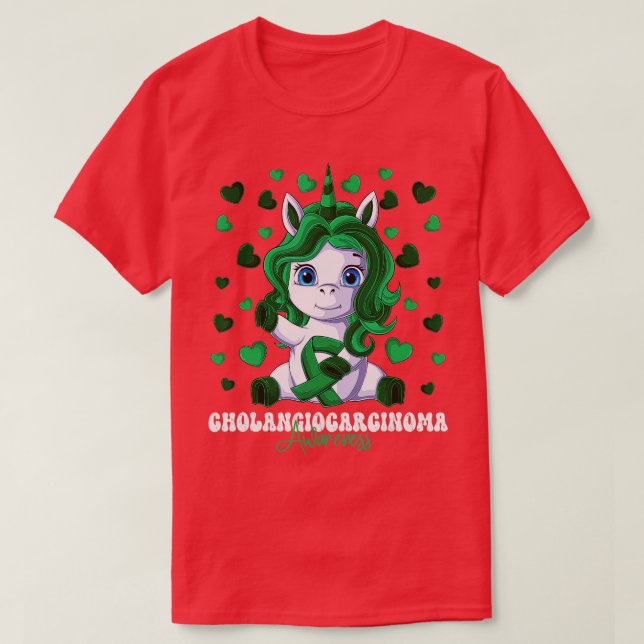 Camiseta Cinta Verde Un Mes De Concienciación Sobre El Cola (Diseño del anverso)