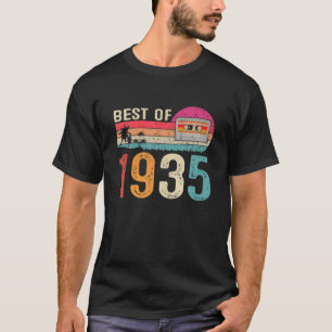 Camiseta Cinta Vintage Lo Mejor De 1935 Nacido Cumpleaños 8