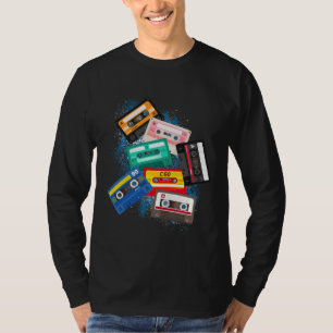 Camiseta Cintas de Casete Mixtapes Música de Radio de los 8