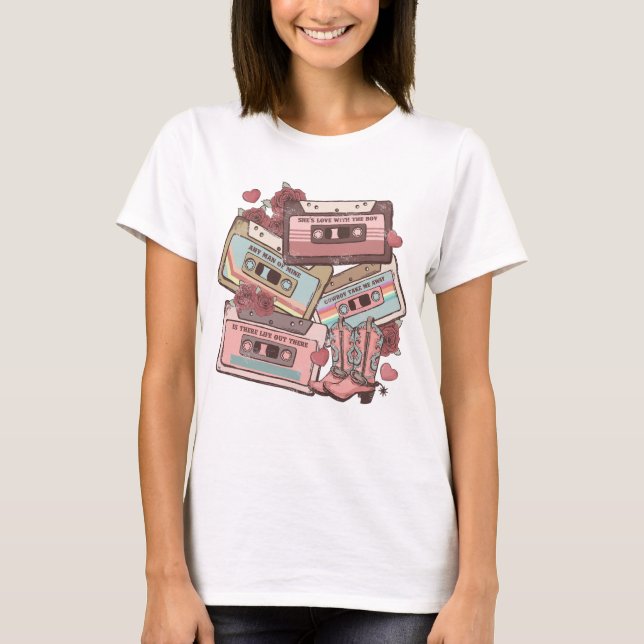 Camiseta Cintas de cassette de occidente (Anverso)