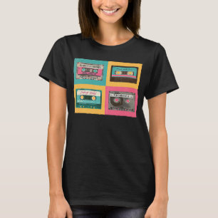 Camiseta Cintas de Cassette Retro de los años 80 Música de