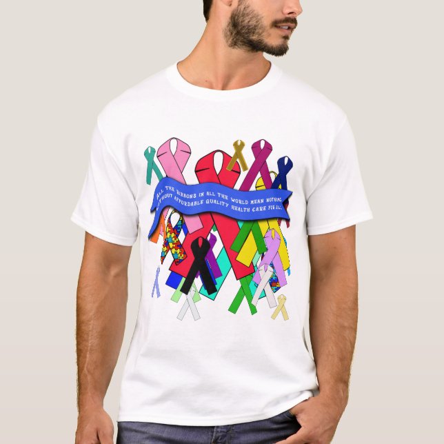 Camiseta Cintas de la conciencia para la atención sanitaria (Anverso)