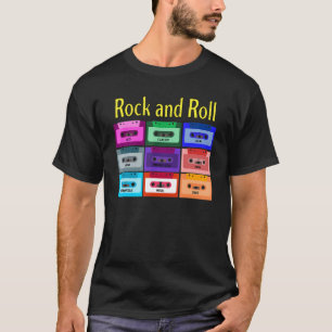 Camiseta Cintas De Mezcla De Cassette Vintage Rock Y Rock Á
