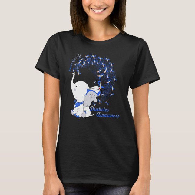 Camiseta Cintas elefantes para la diabetes (Anverso)