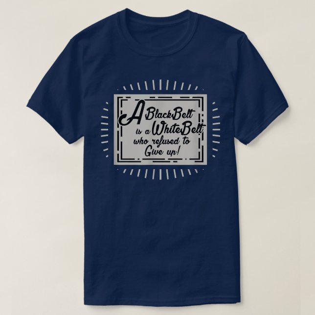 Camiseta Cinturón blanco a San Arte Marcial de motivación d (Diseño del anverso)
