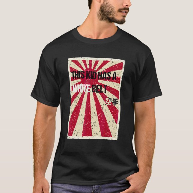 Camiseta Cinturón Blanco de Karate Clásico para Jóvenes (Anverso)