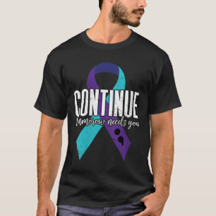 Camiseta Cinturón de Conciencia del Suicidio de Mujeres Con