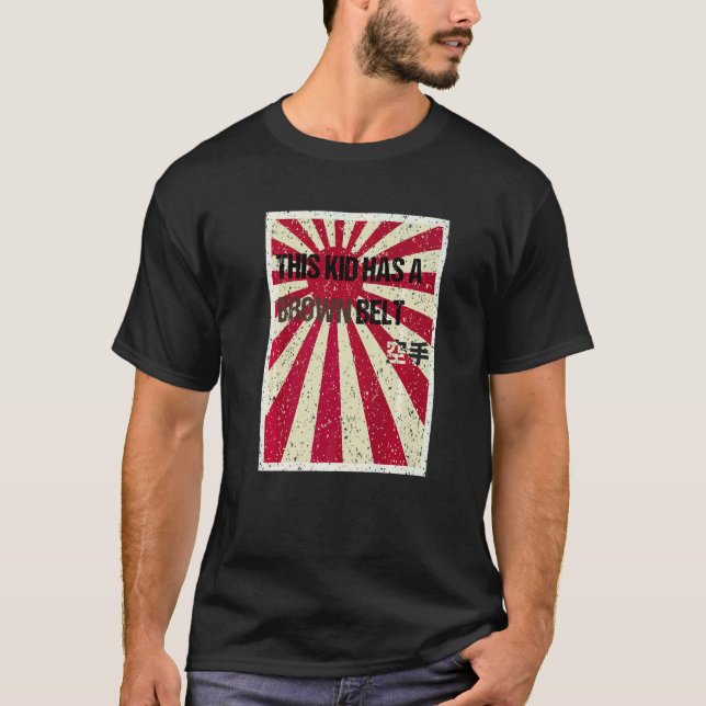 Camiseta Cinturón marrón de karate joven (Anverso)
