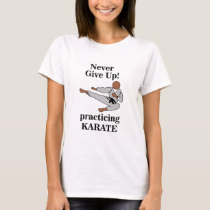 Camiseta Cinturón Negro de Karate Nunca te Rindas Artes Mar