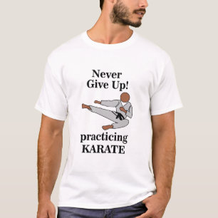Camiseta Cinturón Negro de Karate Nunca te Rindas Artes Mar