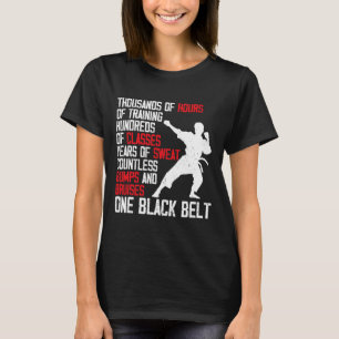 Camiseta Cinturón Negro de Taekwondo Divertido Karate Judo 