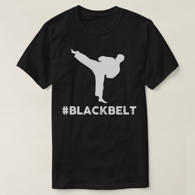 Camiseta Cinturón negro para hombres (Diseño del anverso)
