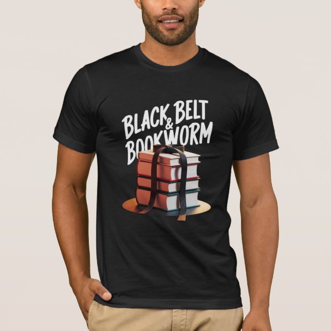 Camiseta Cinturón negro y gusano de biblioteca (Anverso)