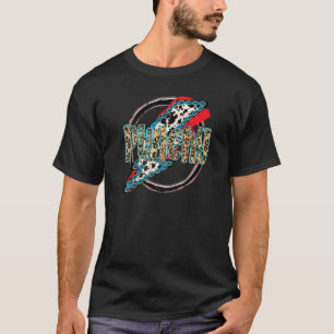 Camiseta Cinturón Retro de Piedra Preciosa y Cuero de Vaca