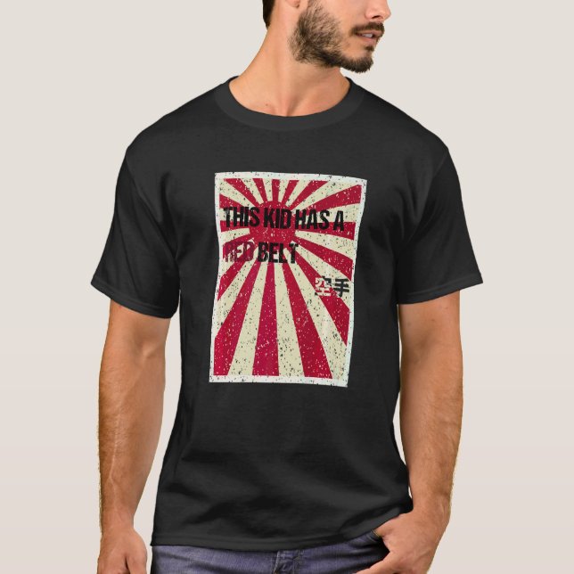 Camiseta Cinturón Rojo de Karate Juvenil (Anverso)