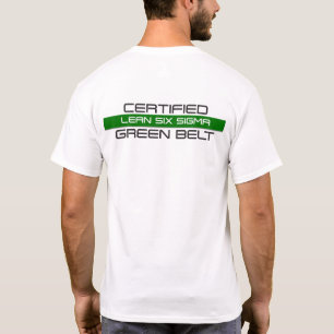 Camiseta Cinturón verde Lean Six Sigma (letra trasera)