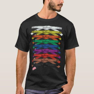 Camiseta Cinturones Coloridos Karate Kung Fu Judo Jiu Jitsu