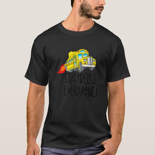Camiseta Cinturones de seguridad Todos Autobús Escolar Mági (Anverso)
