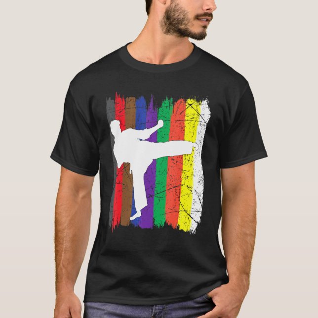 Camiseta Cinturones de Taekwondo Artes Marciales Karate Tae (Anverso)